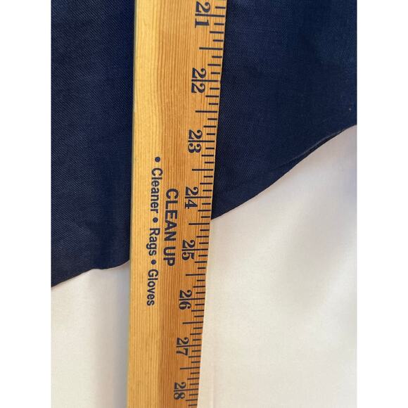 Gran Sasso Mens Size Sm Blue 100% Linen Button Up Long Sleeve Shirt Comfort - Picture 4 of 5